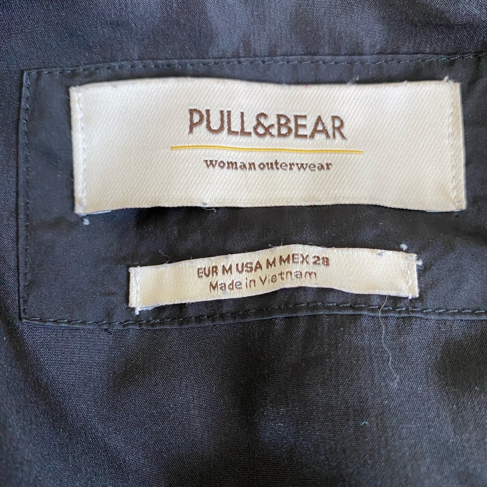 Pull&Bear Black Utility Jacket Lightweight Hooded… - image 4